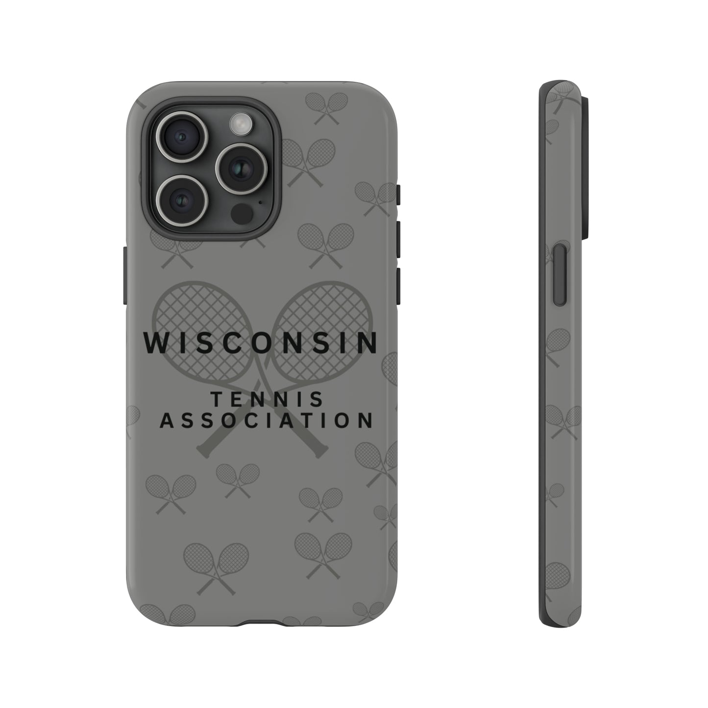 WTA Midnight Grey Racquets Impact-Resistant Tough Cases (iPhone & Samsung)