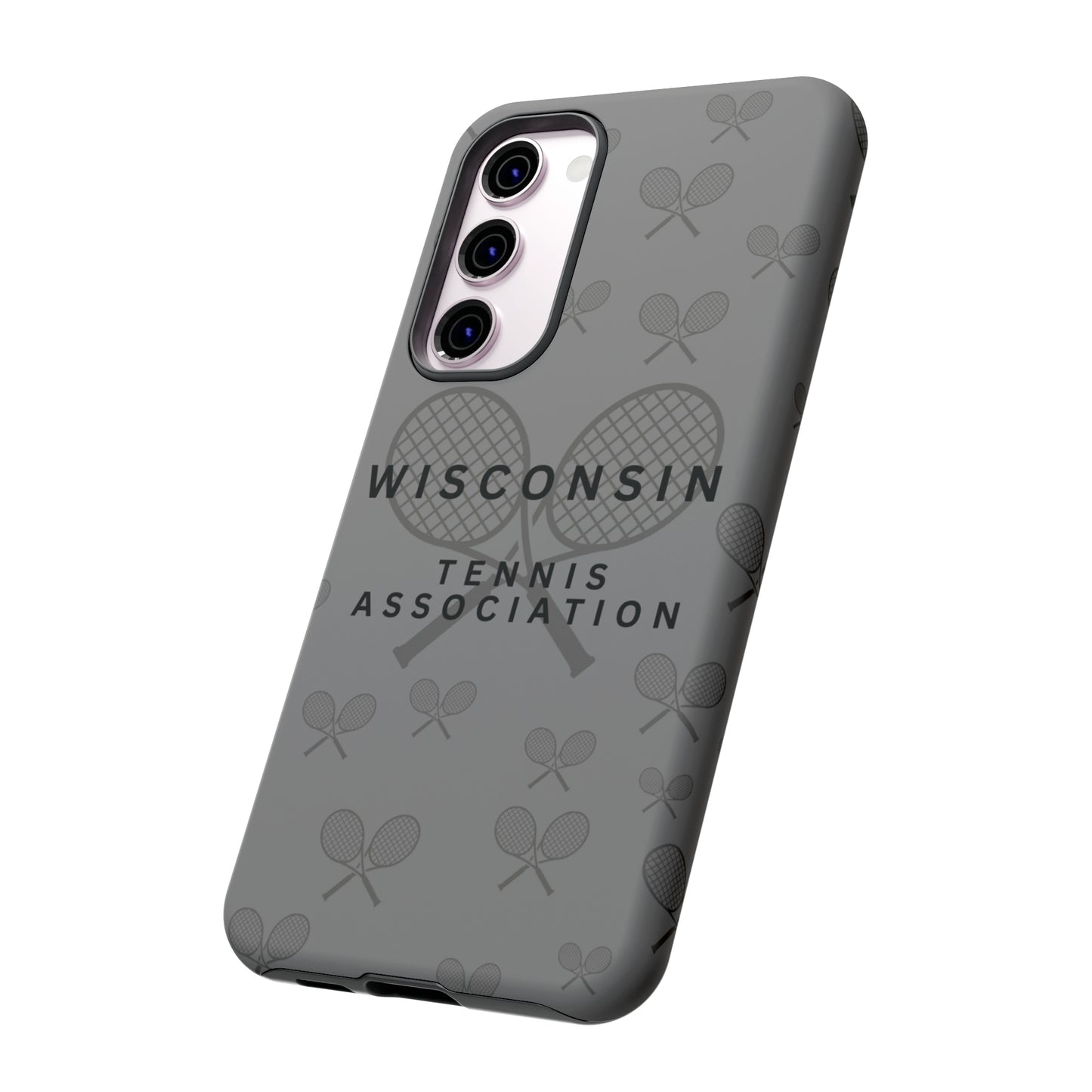 WTA Midnight Grey Racquets Impact-Resistant Tough Cases (iPhone & Samsung)
