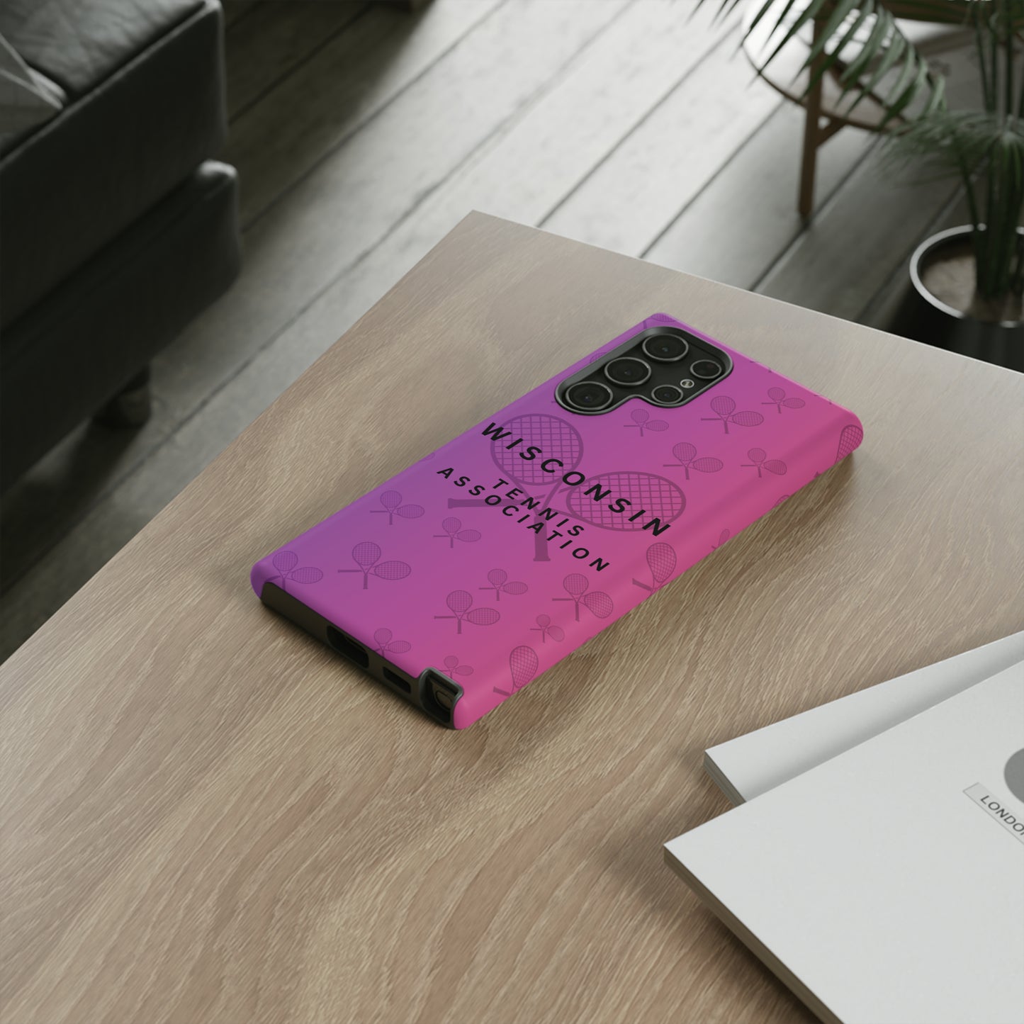 WTA Violet Fade Racquets Impact-Resistant Tough Cases (iPhone & Samsung)