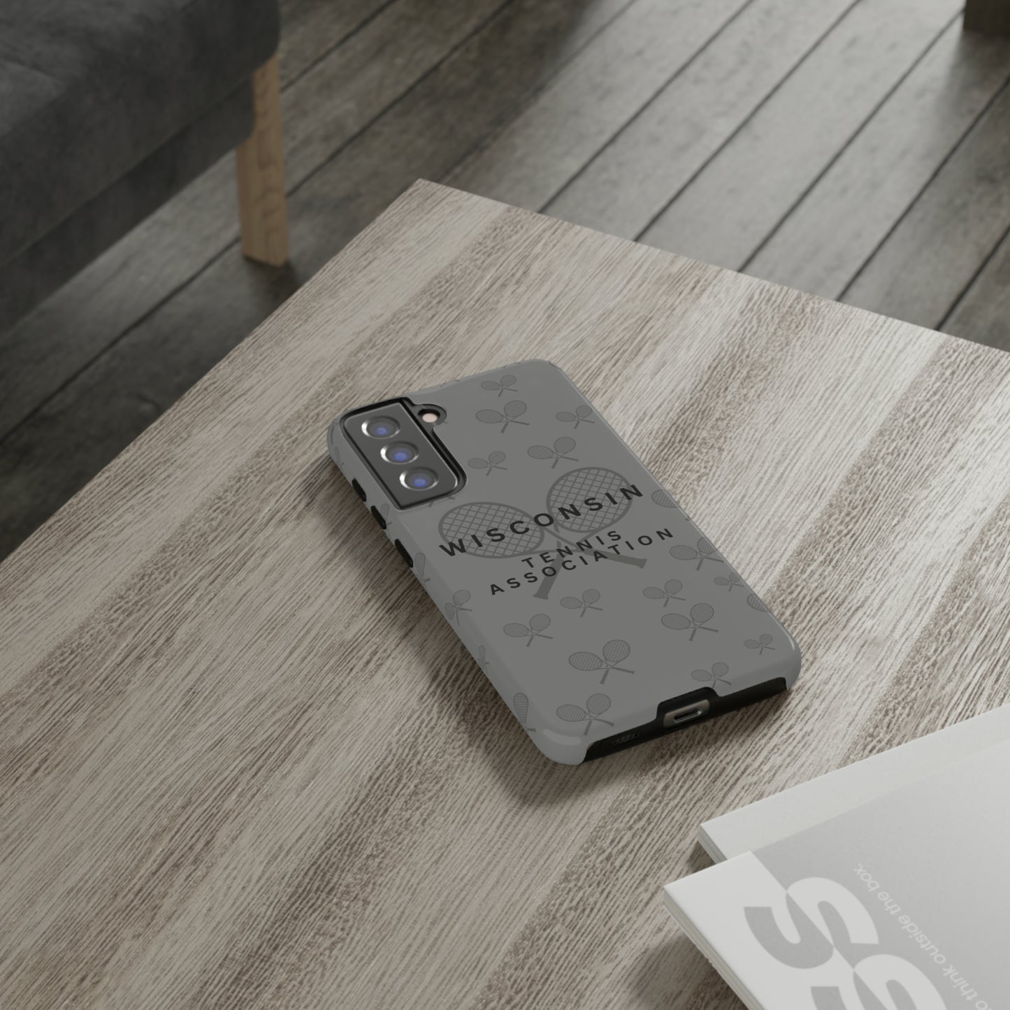 WTA Midnight Grey Racquets Impact-Resistant Tough Cases (iPhone & Samsung)