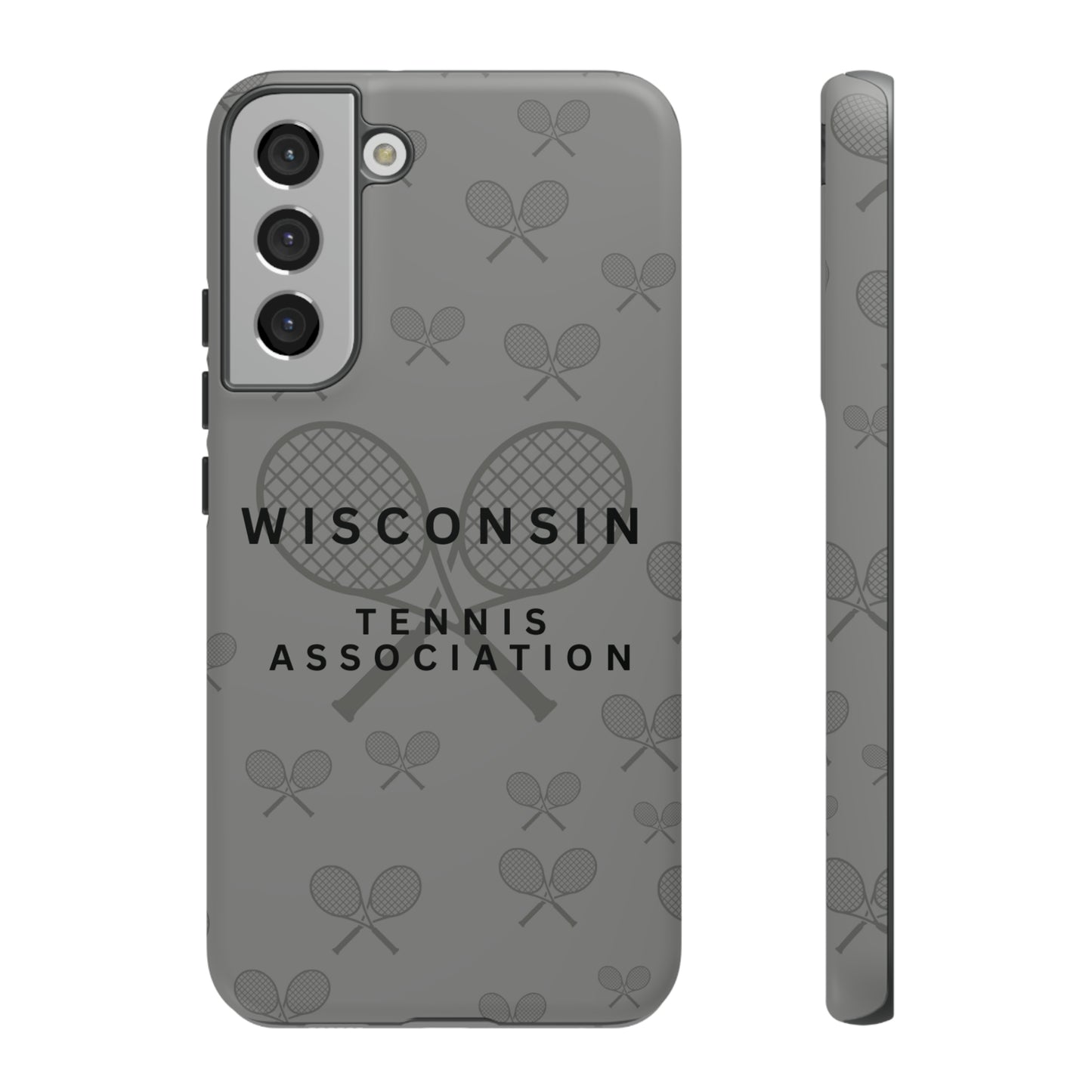 WTA Midnight Grey Racquets Impact-Resistant Tough Cases (iPhone & Samsung)