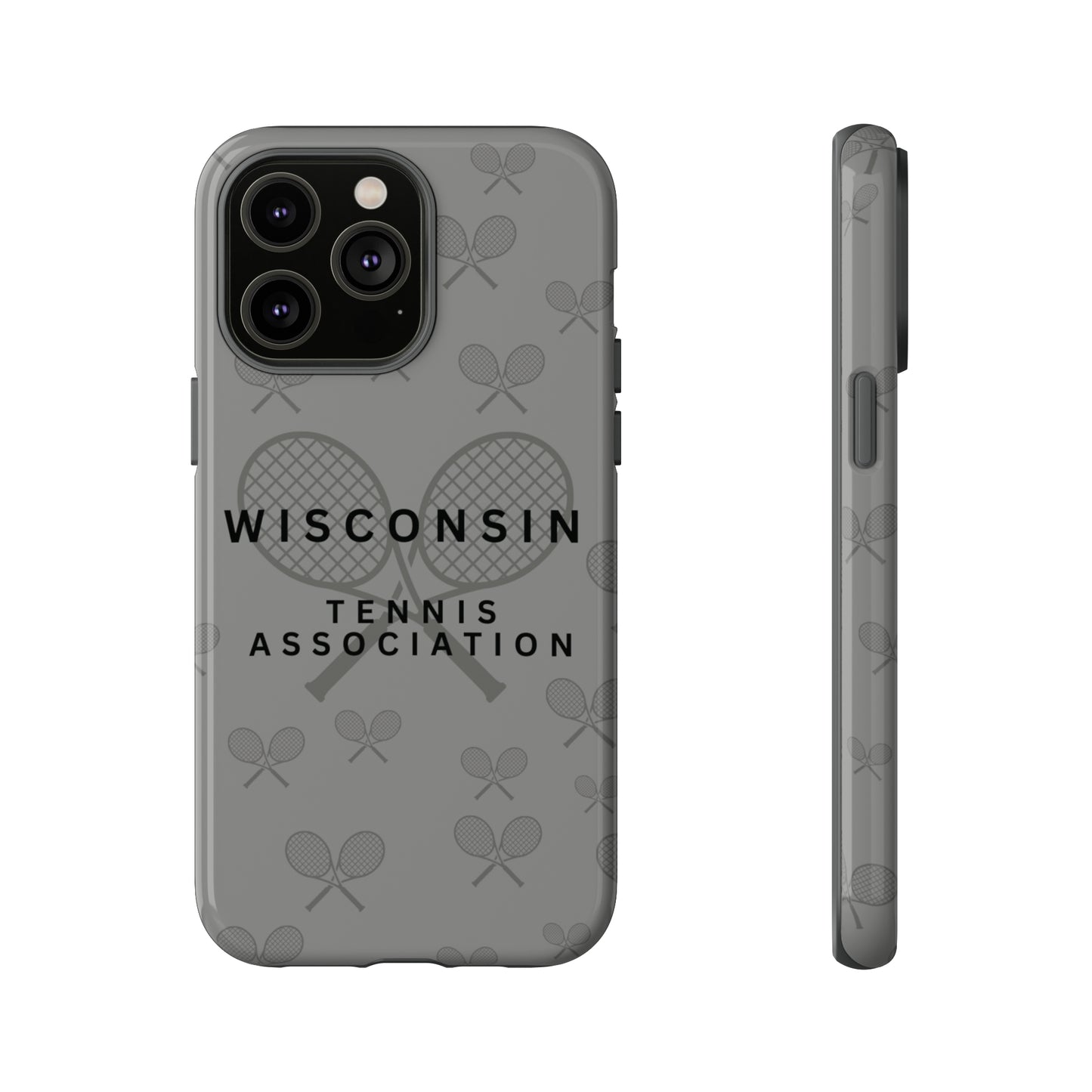 WTA Midnight Grey Racquets Impact-Resistant Tough Cases (iPhone & Samsung)