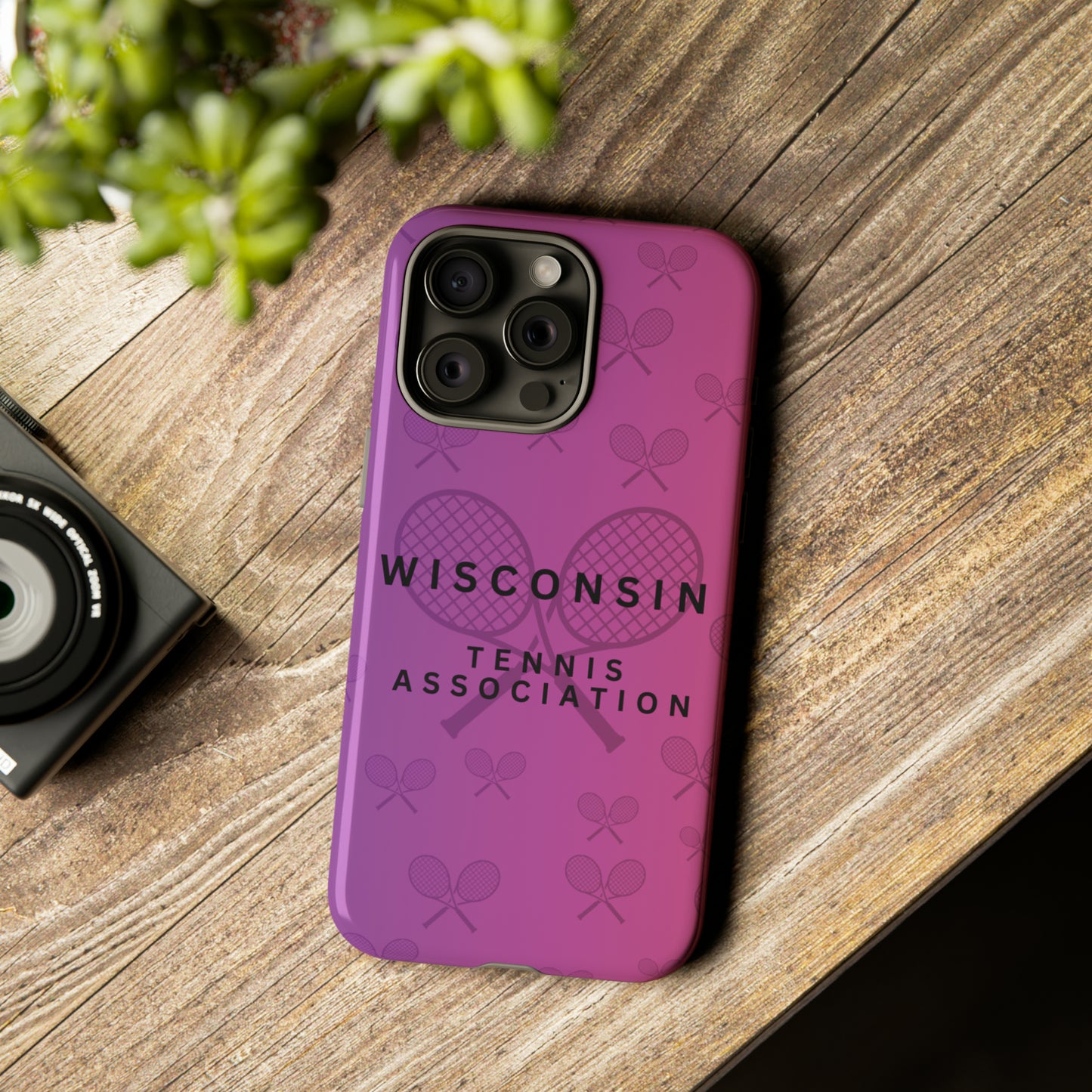 WTA Violet Fade Racquets Impact-Resistant Tough Cases (iPhone & Samsung)