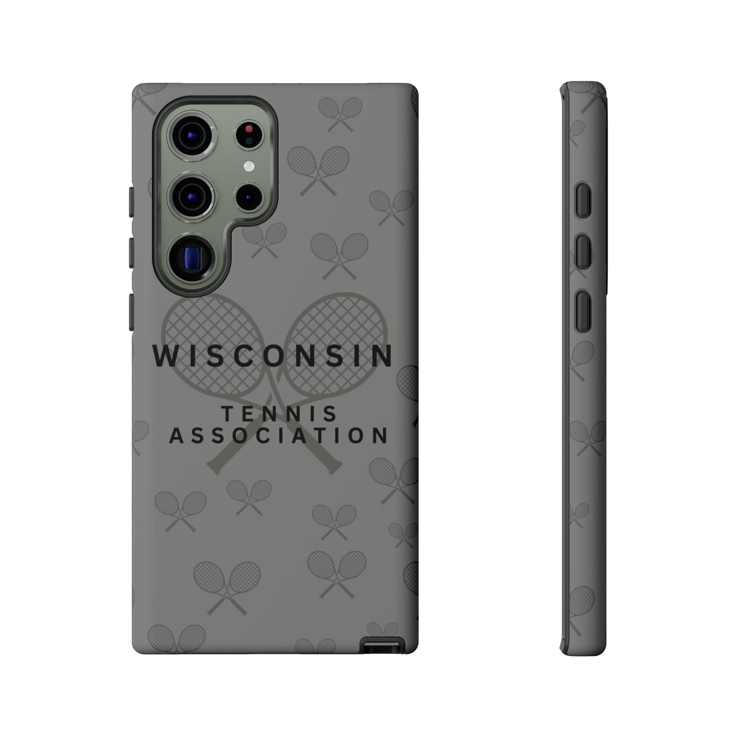 WTA Midnight Grey Racquets Impact-Resistant Tough Cases (iPhone & Samsung)