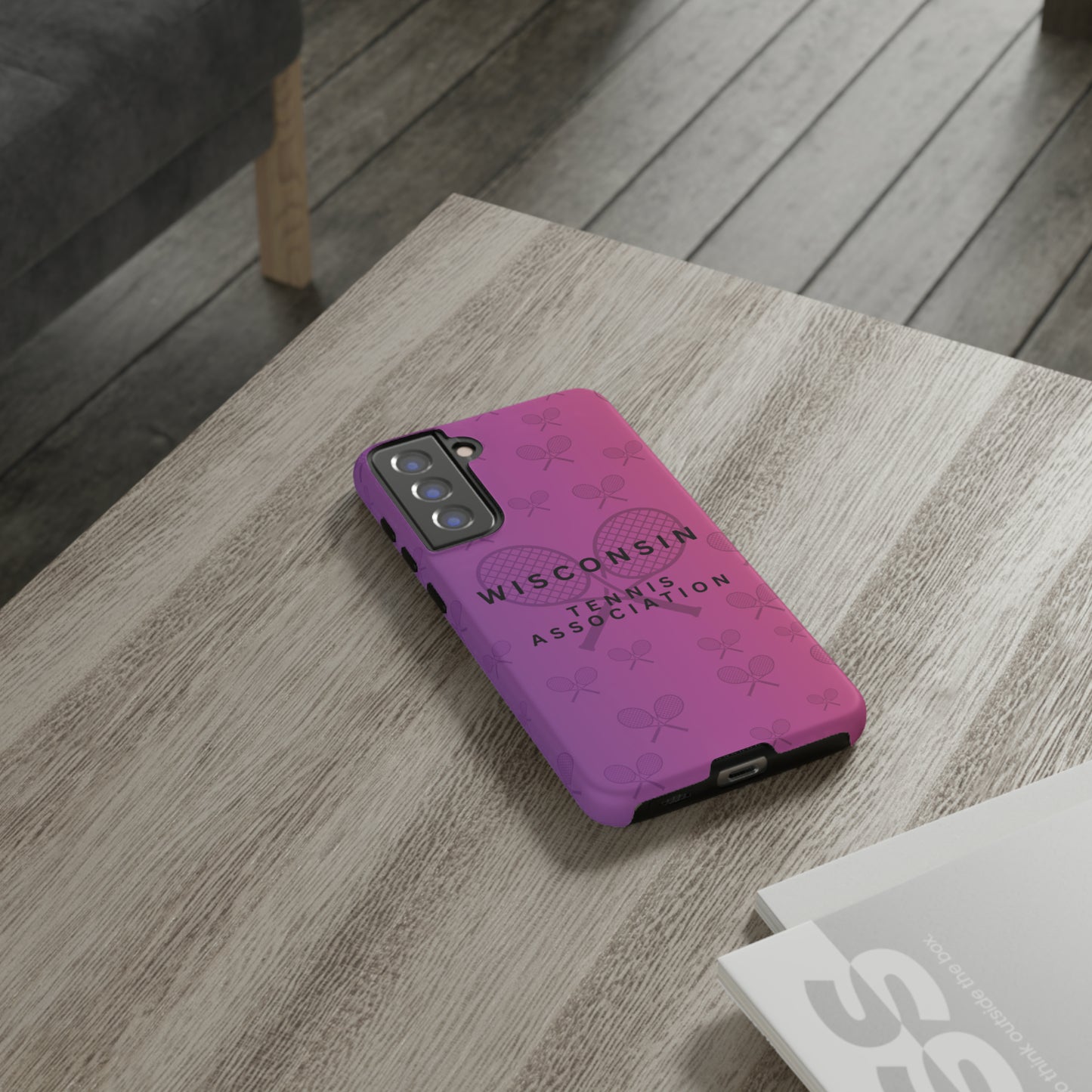 WTA Violet Fade Racquets Impact-Resistant Tough Cases (iPhone & Samsung)
