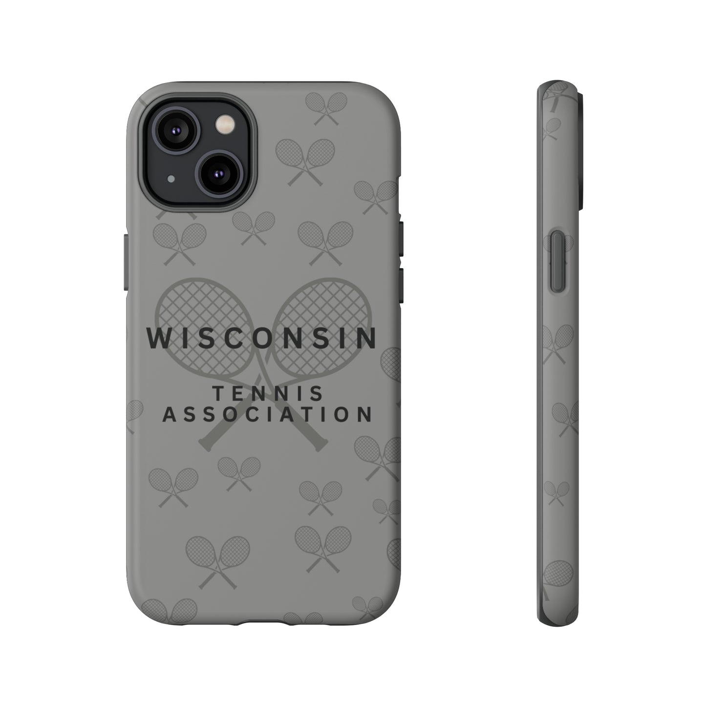 WTA Midnight Grey Racquets Impact-Resistant Tough Cases (iPhone & Samsung)