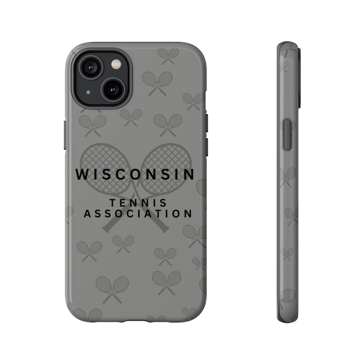 WTA Midnight Grey Racquets Impact-Resistant Tough Cases (iPhone & Samsung)