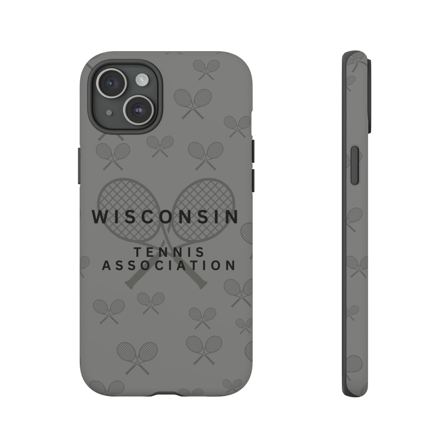 WTA Midnight Grey Racquets Impact-Resistant Tough Cases (iPhone & Samsung)