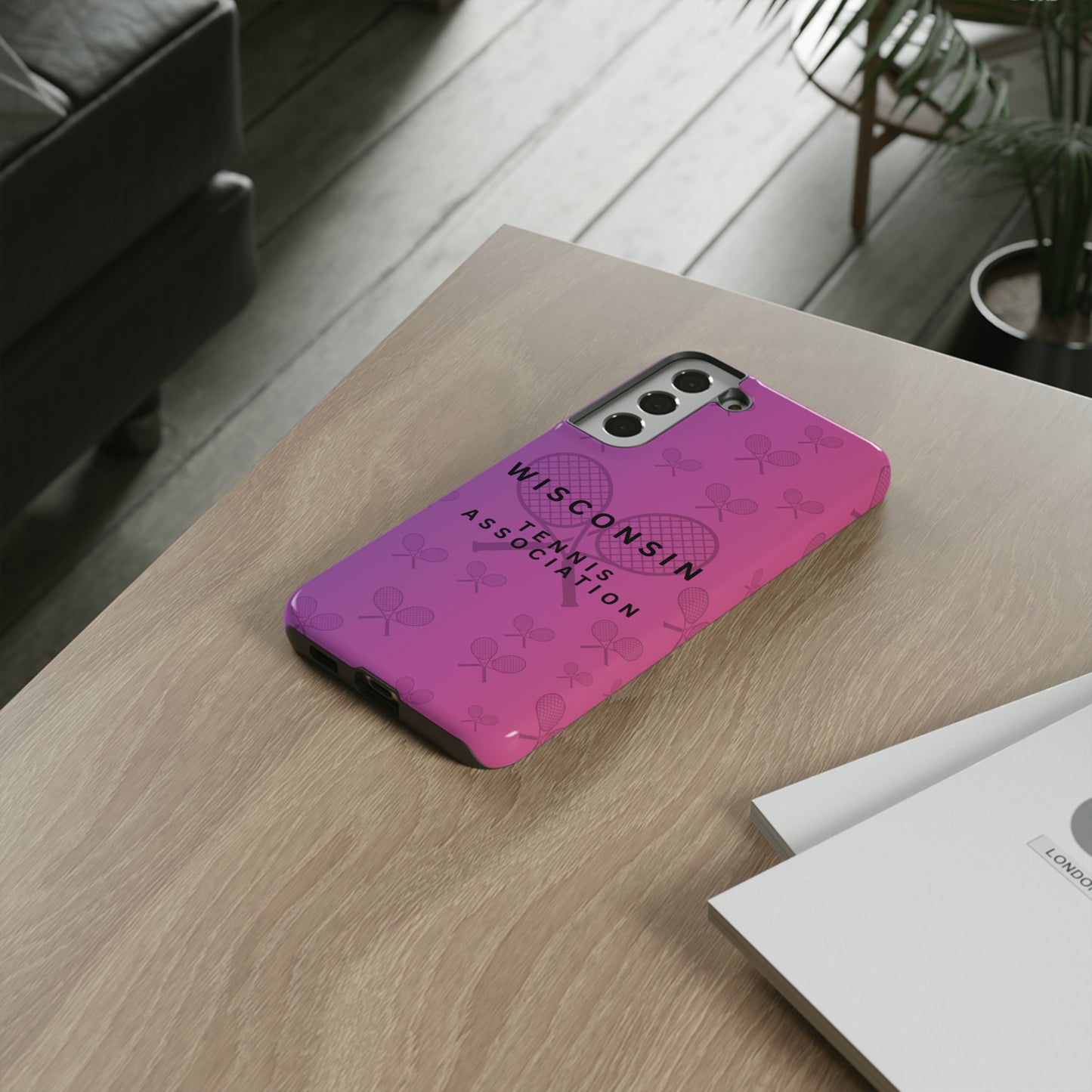 WTA Violet Fade Racquets Impact-Resistant Tough Cases (iPhone & Samsung)
