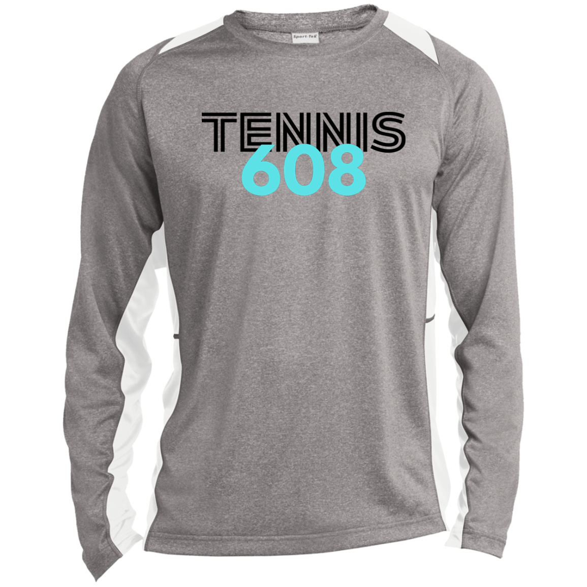 608 Long Sleeve Heather Colorblock Performance Tee