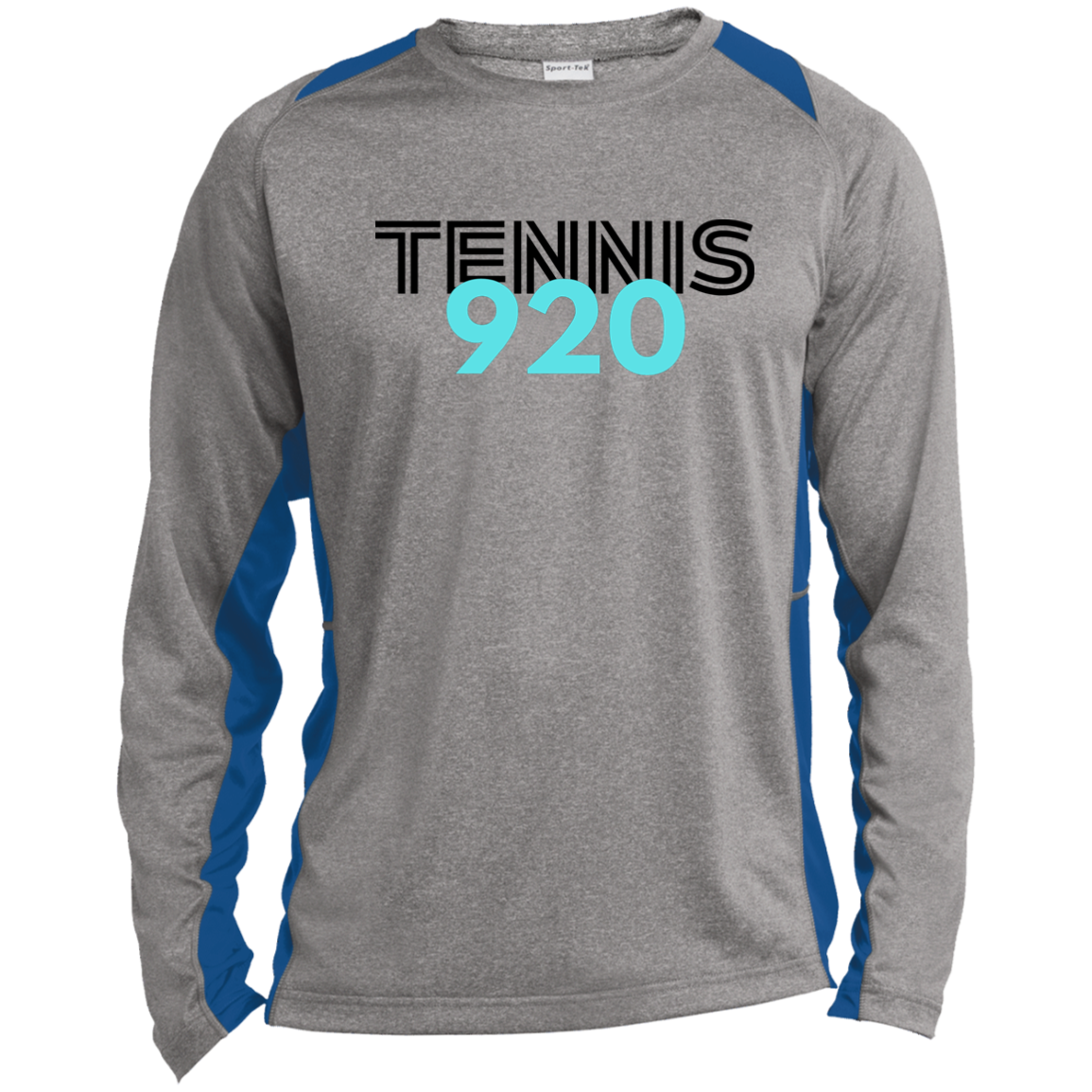 920 Tennis Long Sleeve Heather Colorblock Performance Tee