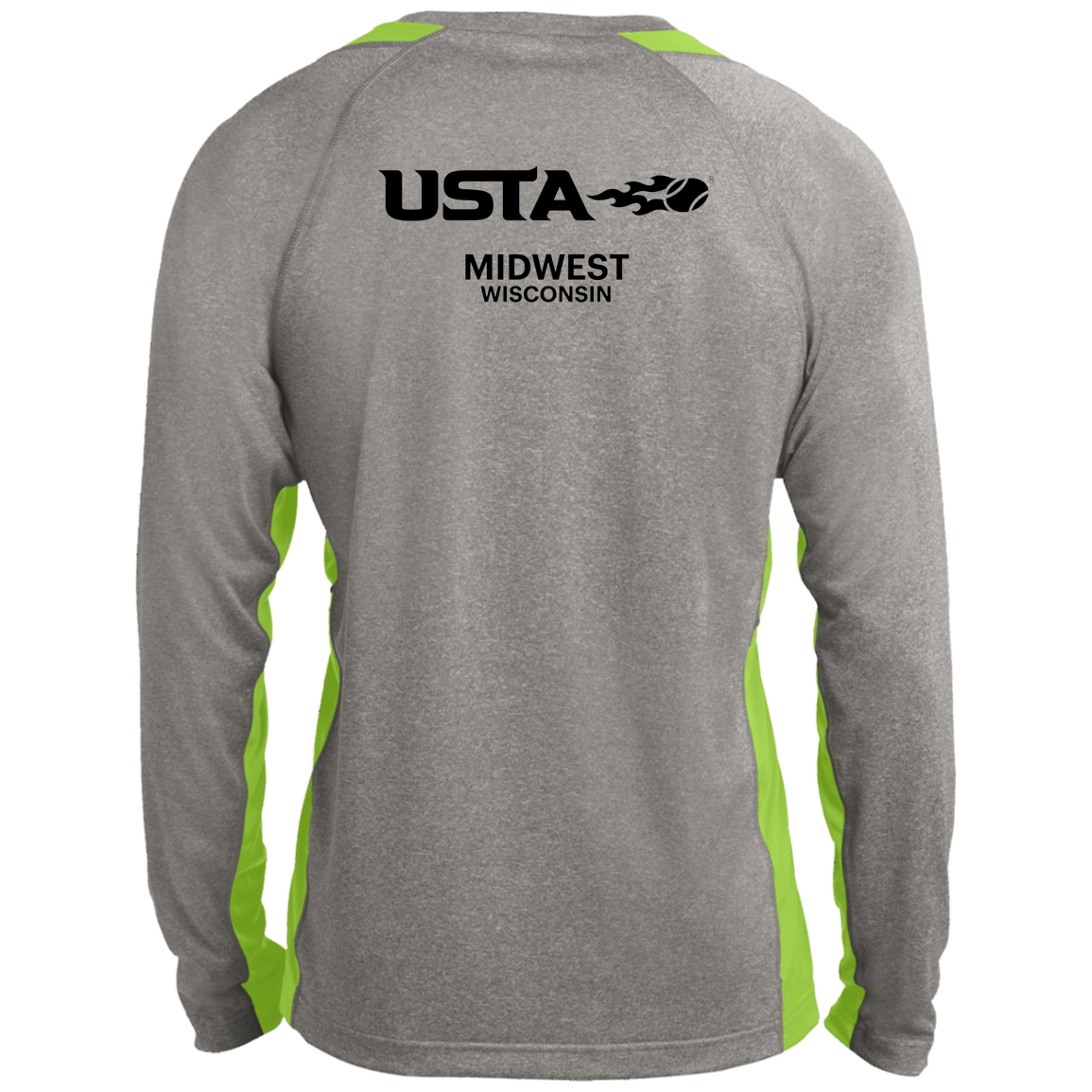 608 Long Sleeve Heather Colorblock Performance Tee