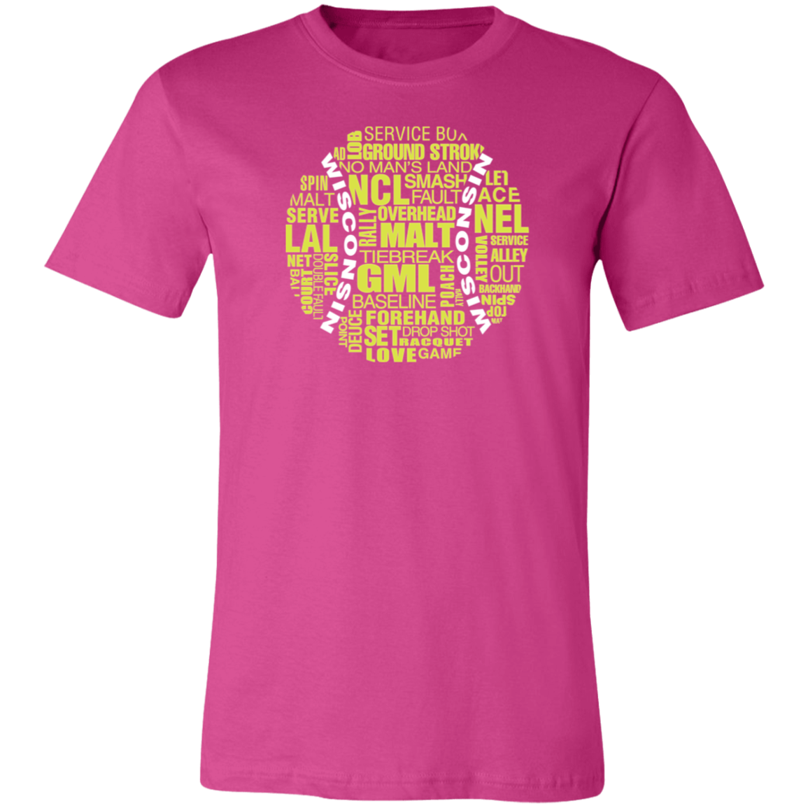 Wisconsin Tennis Ball Unisex Jersey Tee