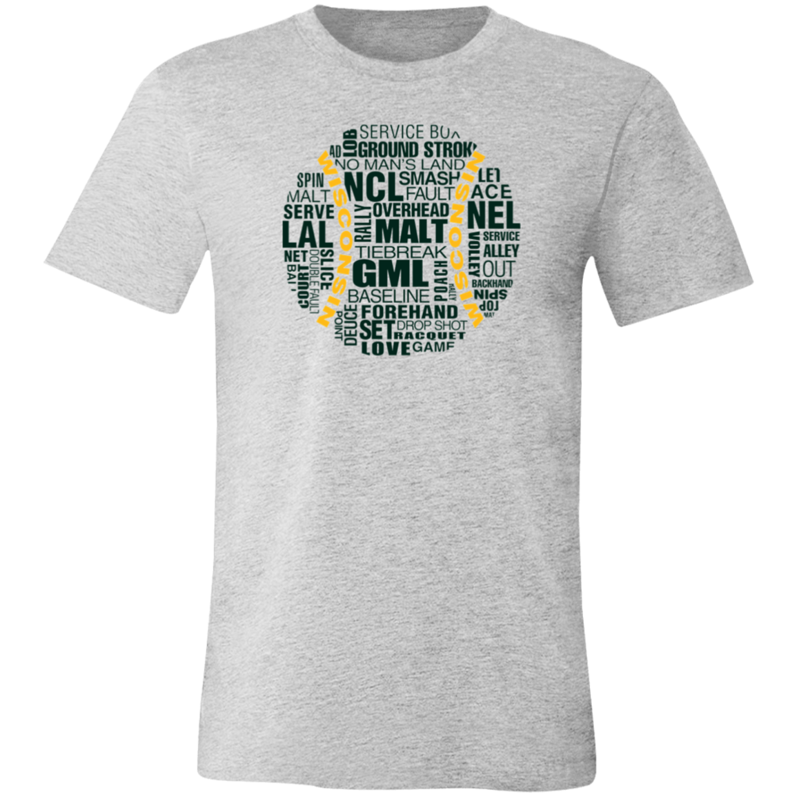 Green/Gold WTA Tennis Ball Unisex Jersey Tee