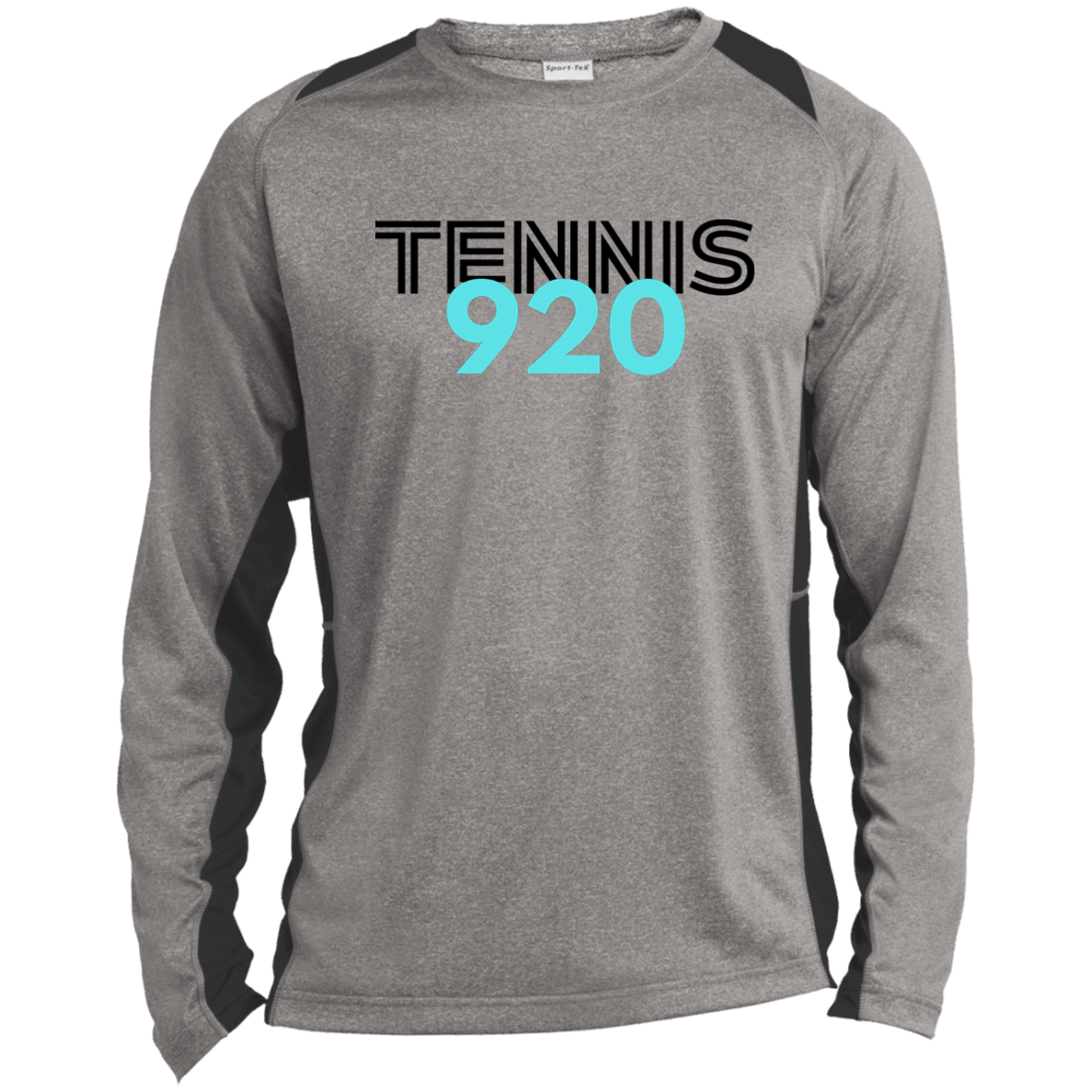 920 Tennis Long Sleeve Heather Colorblock Performance Tee