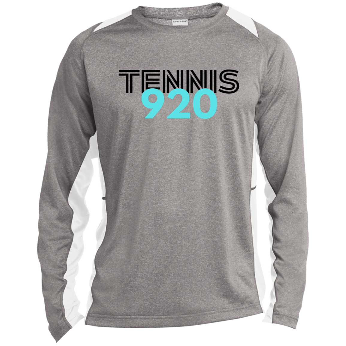 920 Tennis Long Sleeve Heather Colorblock Performance Tee