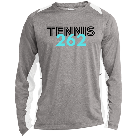 262 Tennis  Long Sleeve Heather Colorblock Performance Tee