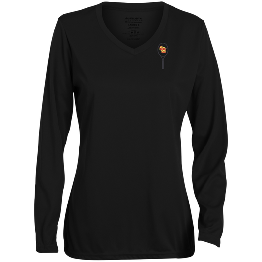 Wisconsin Racquet Ladies' Moisture-Wicking Long Sleeve V-Neck Tee