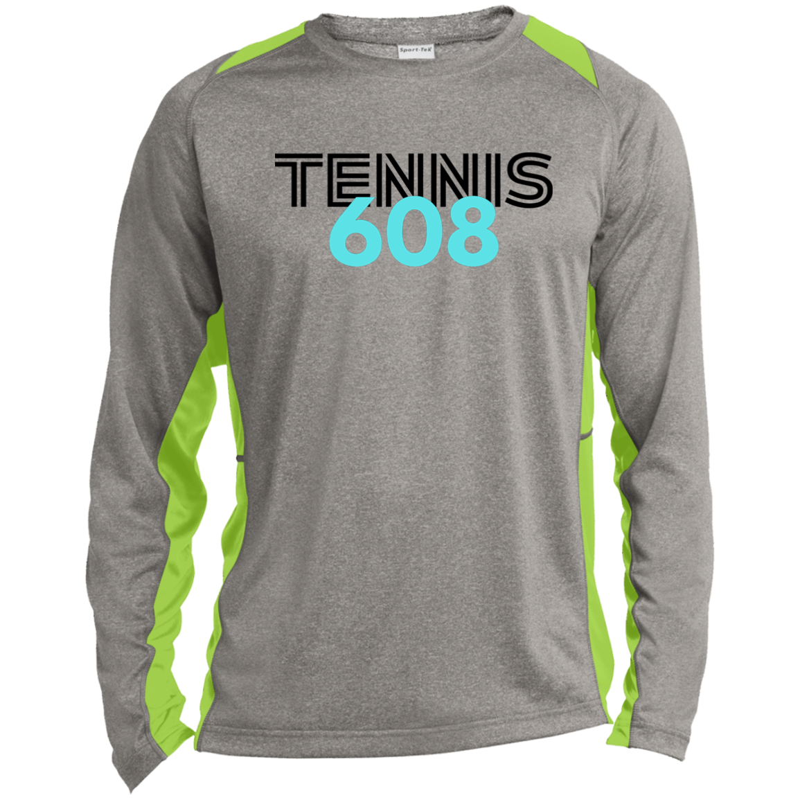 608 Long Sleeve Heather Colorblock Performance Tee