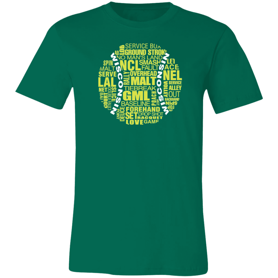 Wisconsin Tennis Ball Unisex Jersey Tee