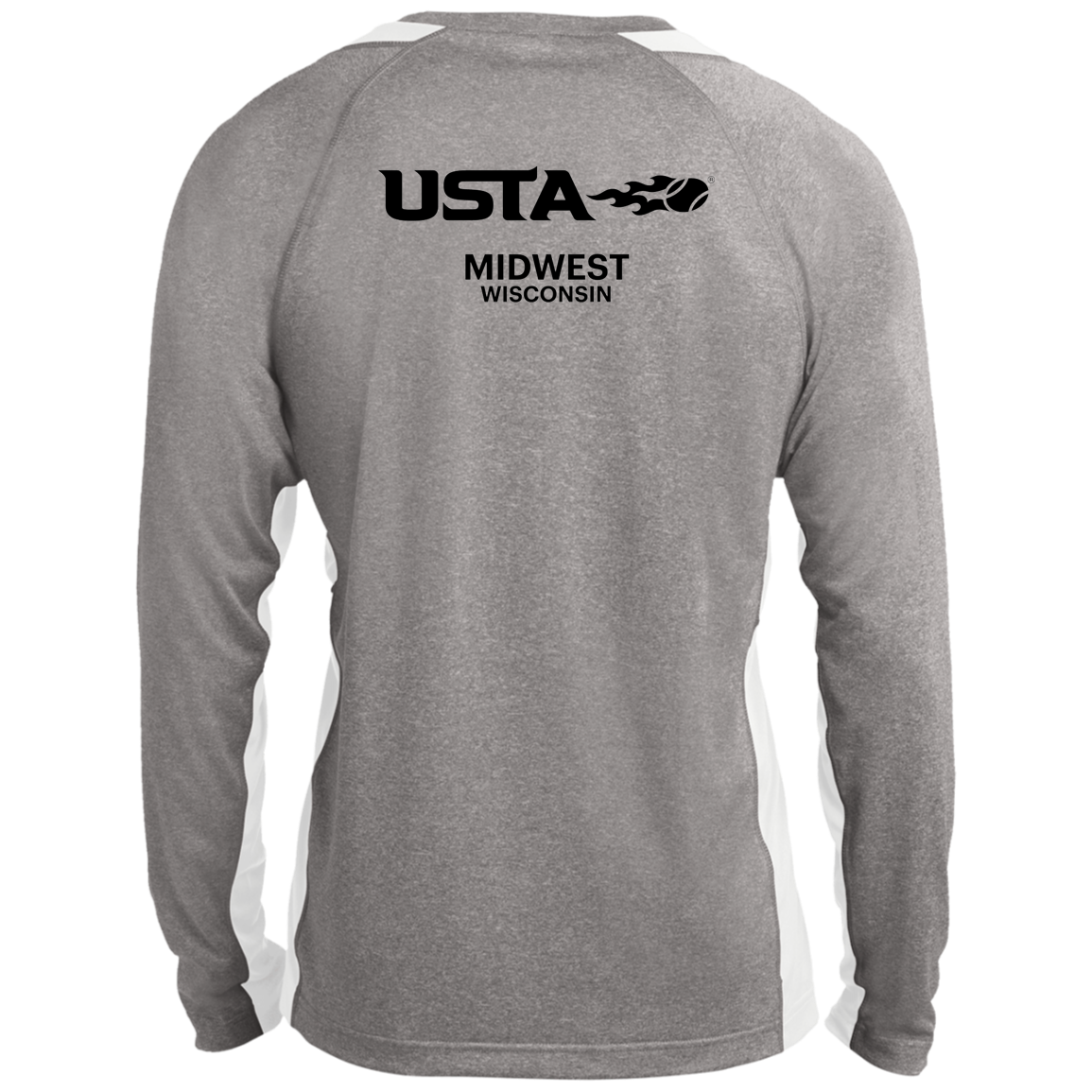 920 Tennis Long Sleeve Heather Colorblock Performance Tee