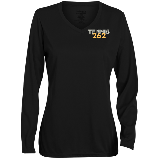 Tennis 262 Ladies' Moisture-Wicking Long Sleeve V-Neck Tee