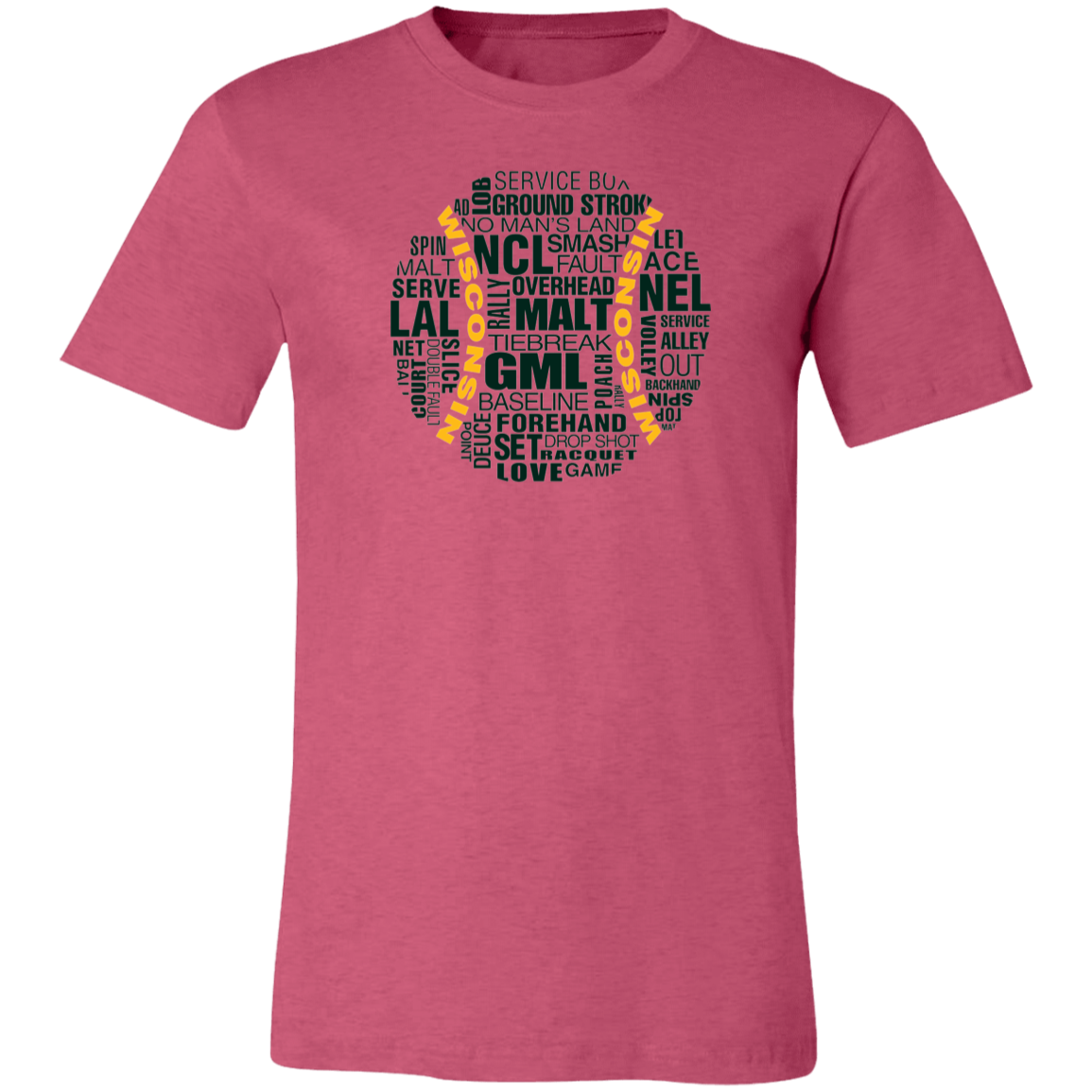 Wisconsin Green/Gold Tennis Ball Unisex Tee