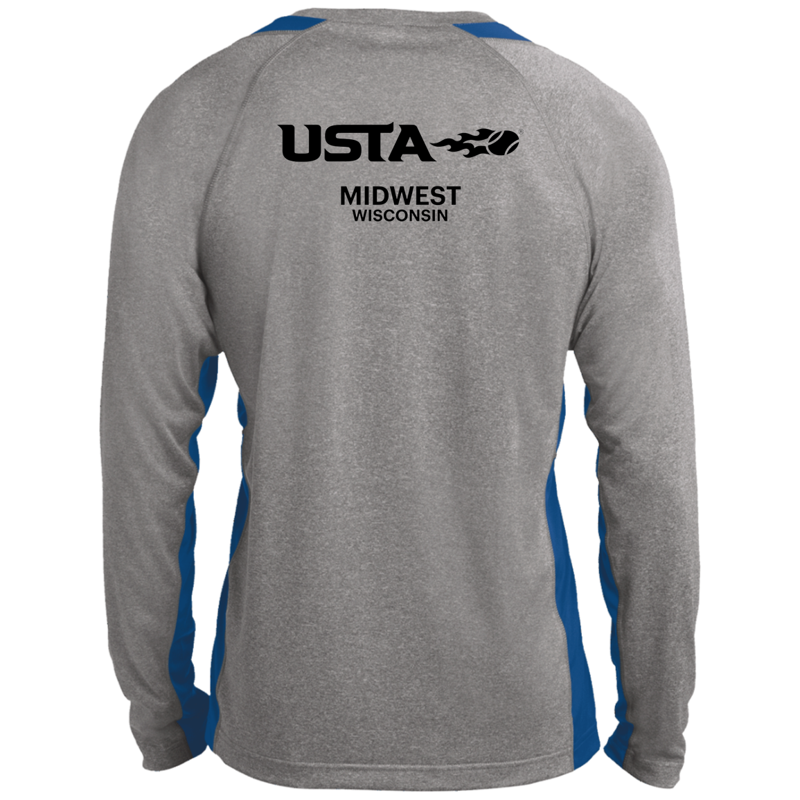 608 Long Sleeve Heather Colorblock Performance Tee