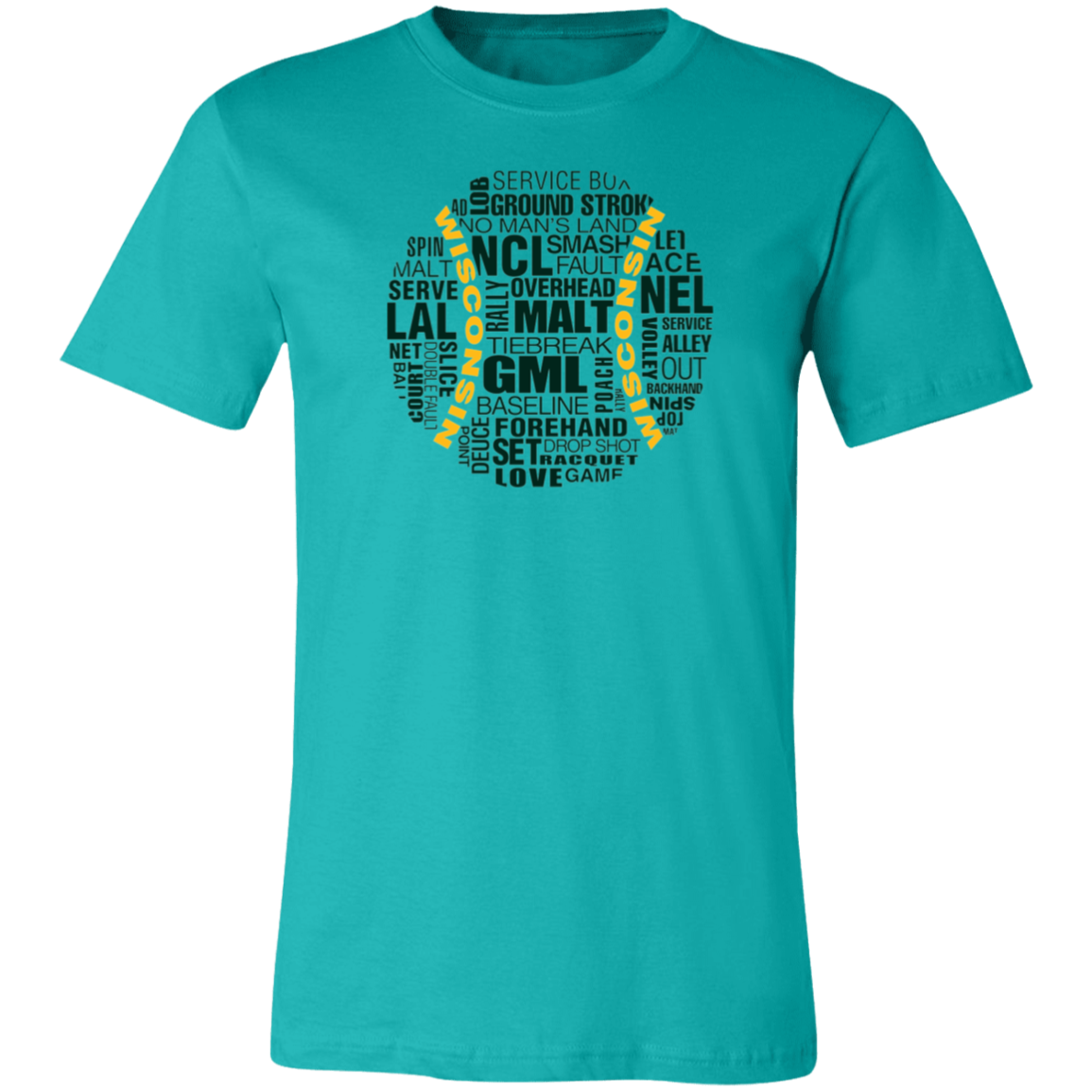 Green/Gold WTA Tennis Ball Unisex Jersey Tee