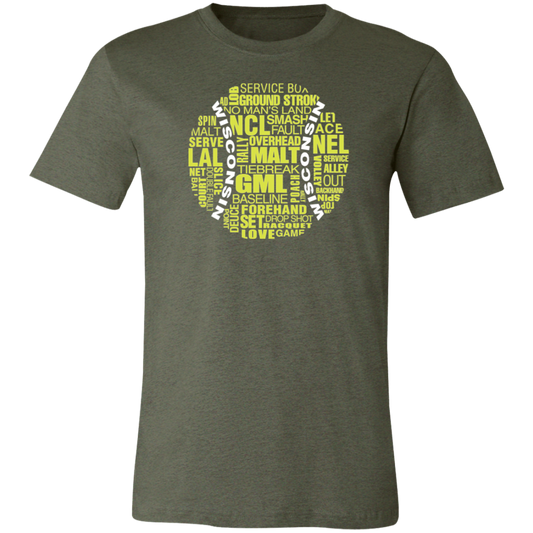 Wisconsin Tennis Ball Unisex Jersey Tee