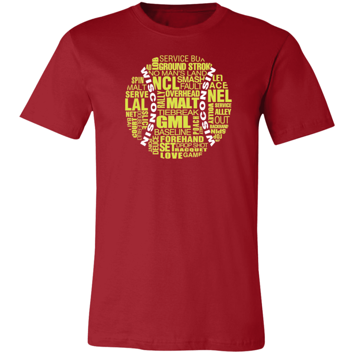 Wisconsin Tennis Ball Unisex Jersey Tee