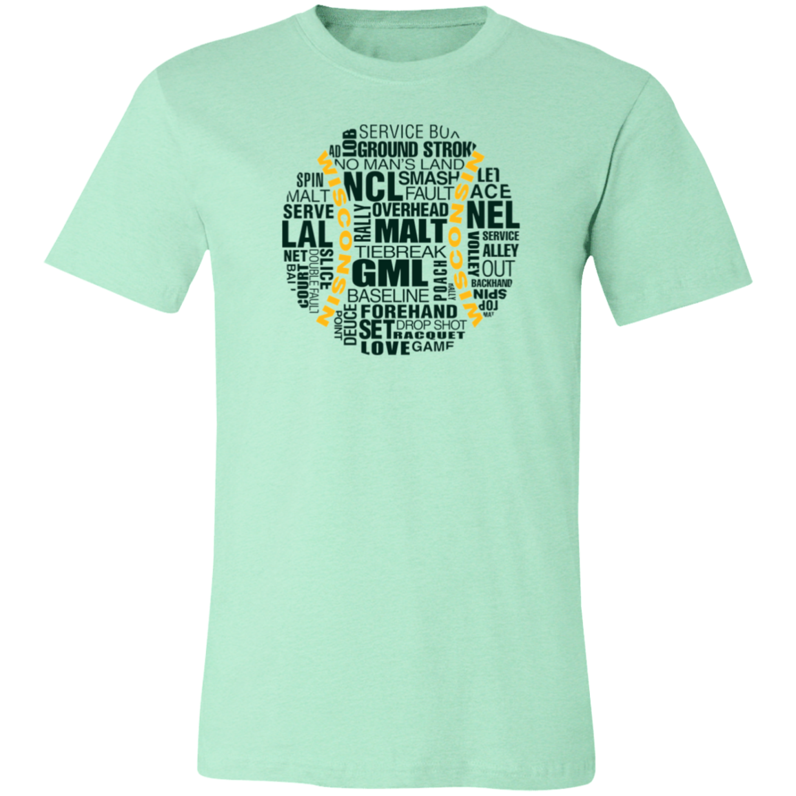 Green/Gold WTA Tennis Ball Unisex Jersey Tee