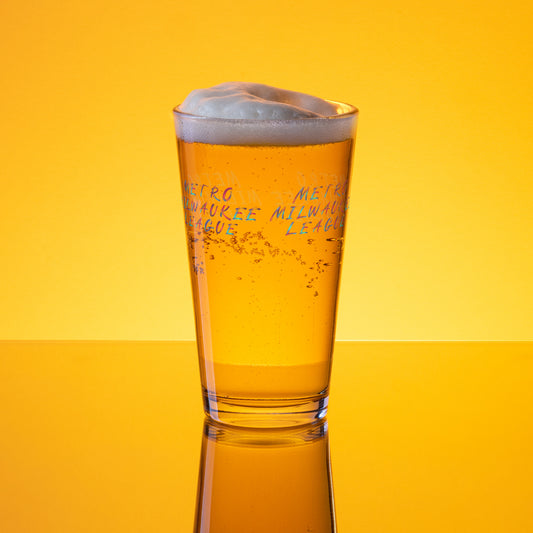 Metro Milwaukee League Shaker pint glass